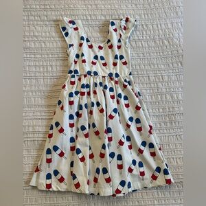 Monica + Andy White Dress with Red and Blue Popsicle Print